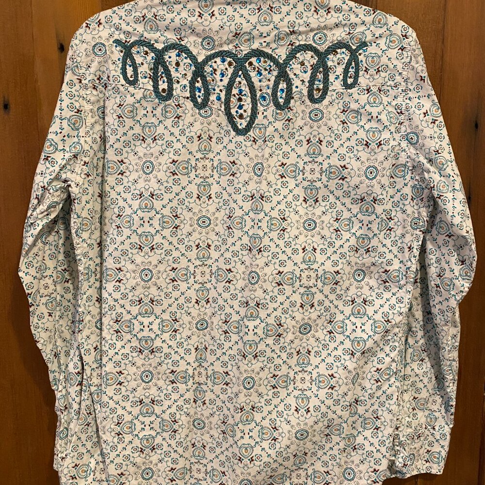 Cowgirl Hardware Pearl Snap Shirt Size L - Picture 2 of 4